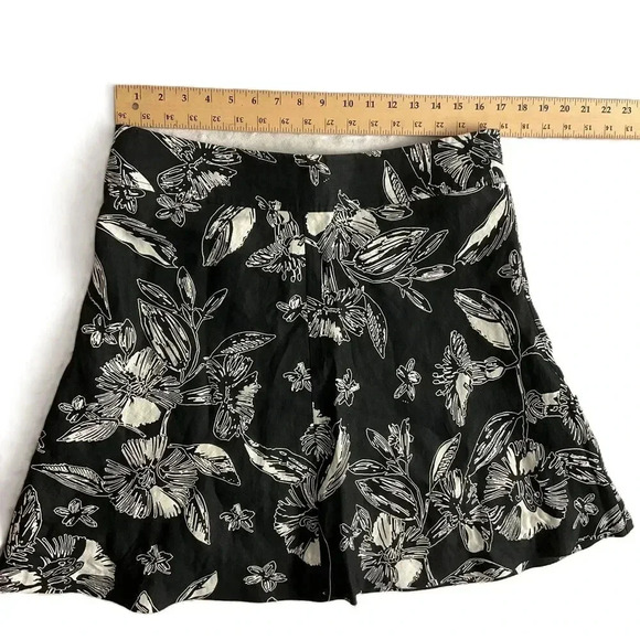 Merona Cream Floral A Line Skirt Size 10 - Picture 4 of 4